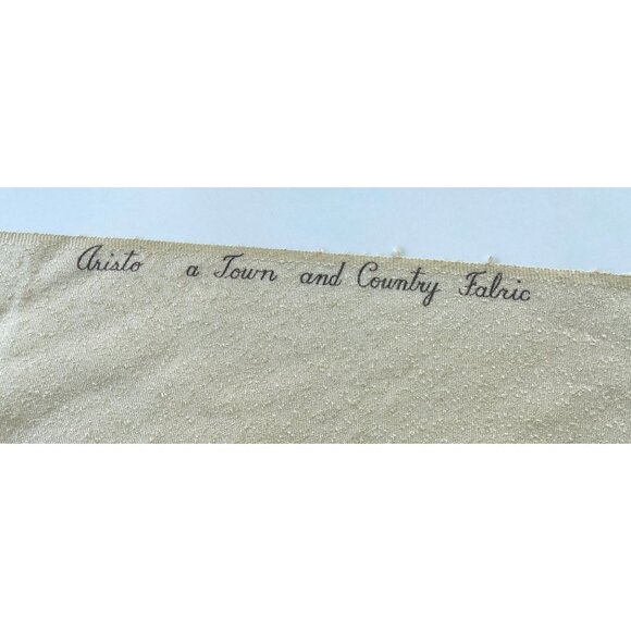 Vintage Mid Century 60s fabric, curtain material, geometric & floral, per yard - Picture 9 of 10